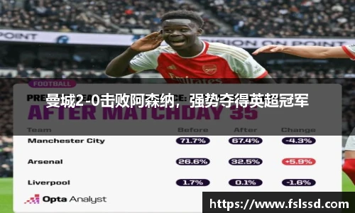 曼城2-0击败阿森纳，强势夺得英超冠军